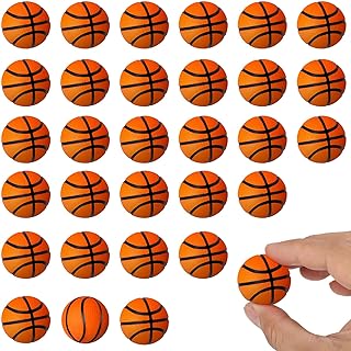 Hungdao 30 Pcs Mini Basketballs Stress Balls 1.18 Inch Mini Basketball Party Favor Tiny Foam Basketballs Small Soft Mini Foam Sports Balls Basketball Party Decorations Foam Balls Toy for Relief Party