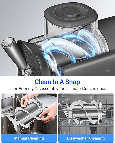 Miniatura 9 de Máquina de granizado 2 en 1 y máquina para hacer helados, 6 modos para batidos, batidos, cócteles, margarita y helado, tanque de doble capa, con