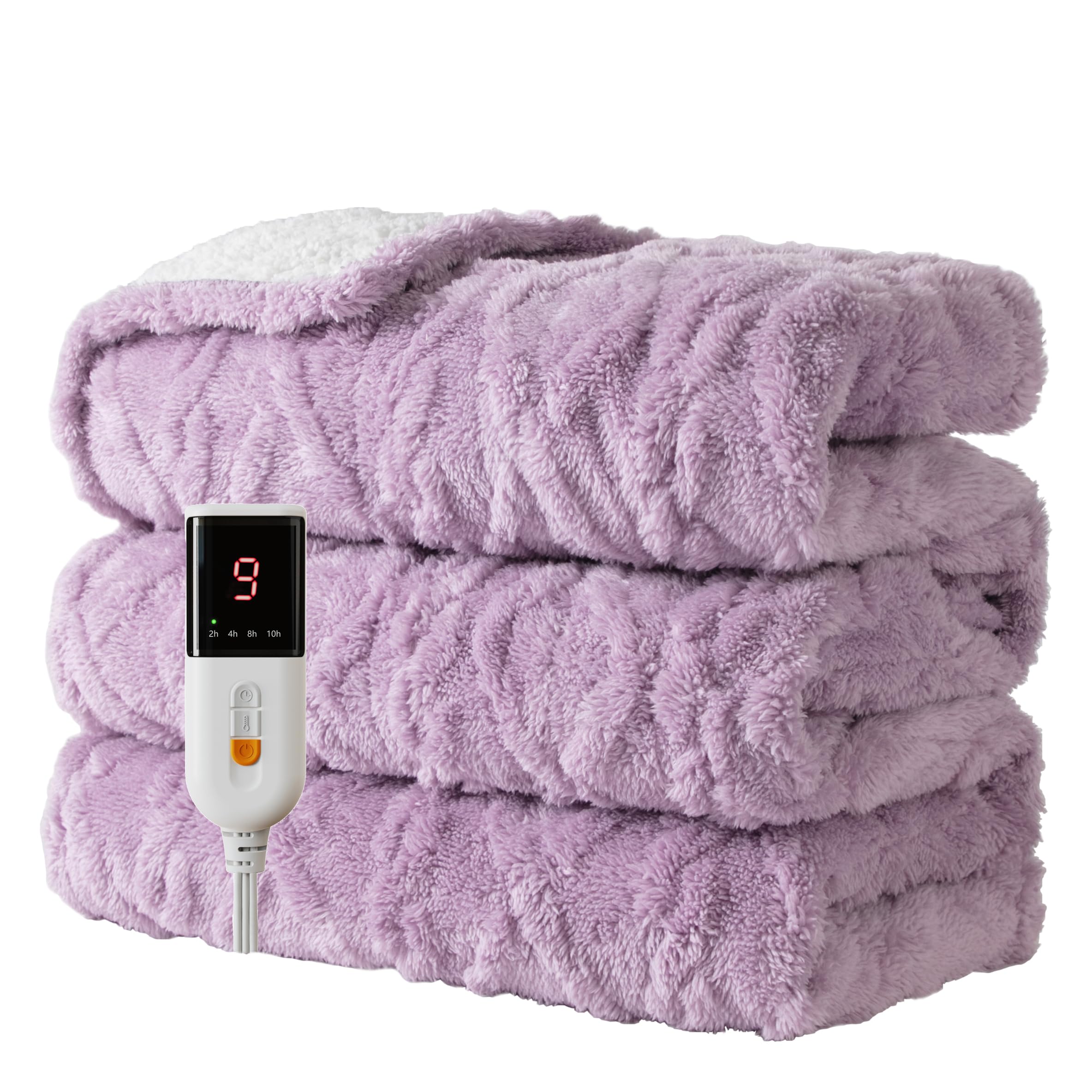 Heated Blanket-Electric Blanket 130x160cm Soft Heated Thr...