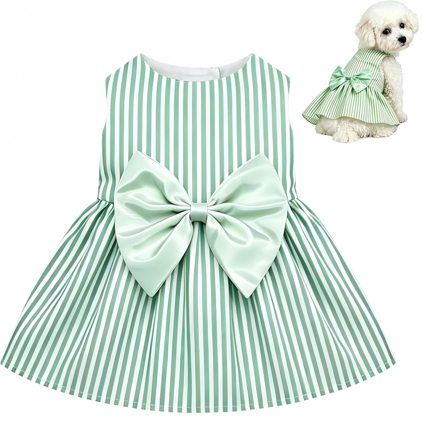 Dog Dresses for Small Dogs, Cute Bow Dress, Soft & Breathable