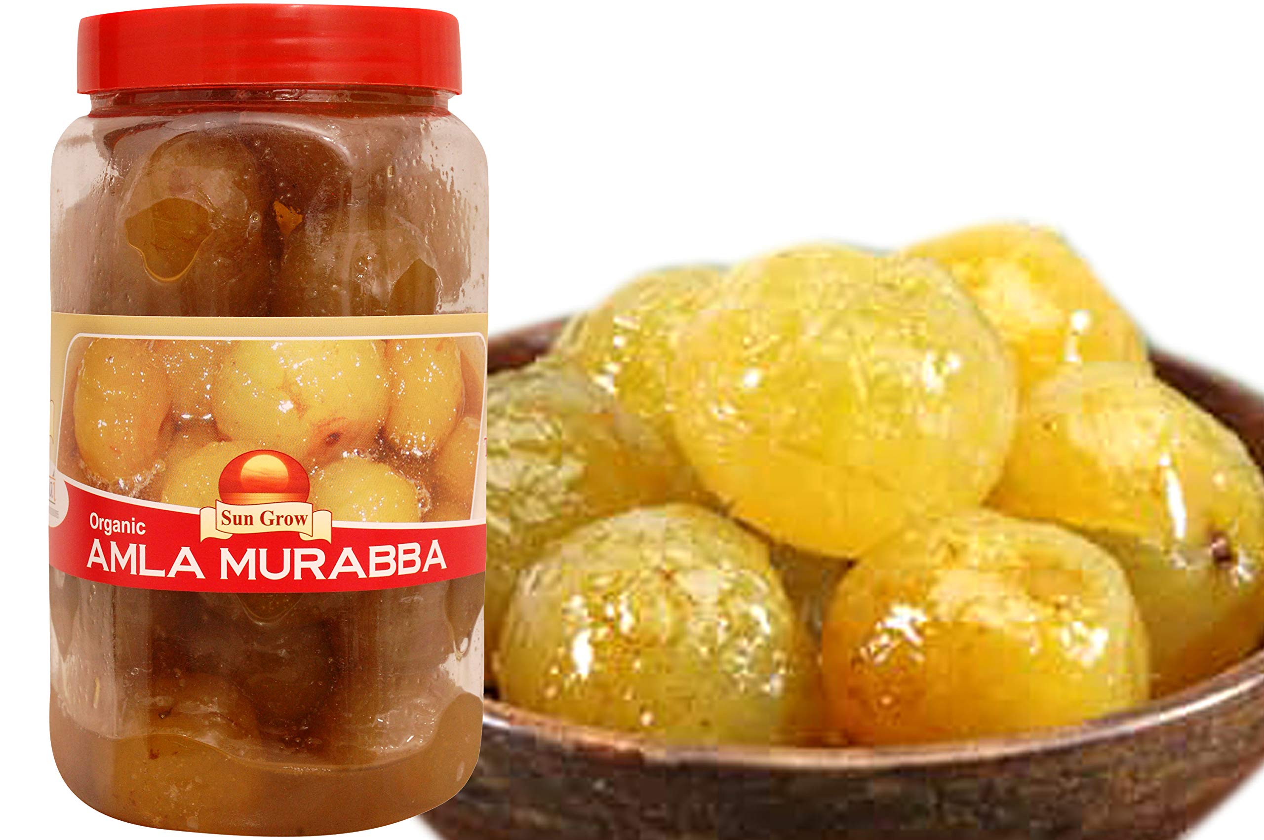 Sun Grow (Combo- Pack Of 2) Sun Grow Homemade Organic Amla Murabba (Immunity Booster Pack) Ingredient:, Fenugreek, Clove, Elam, Crystals, Cardamom (Elichie), Palm -1 Kg-&- SUN GROW Food Home Made ,Hand Made & Mother Made Herbal Organic Carrot Murabba 500gm - Image 2 thumbnail