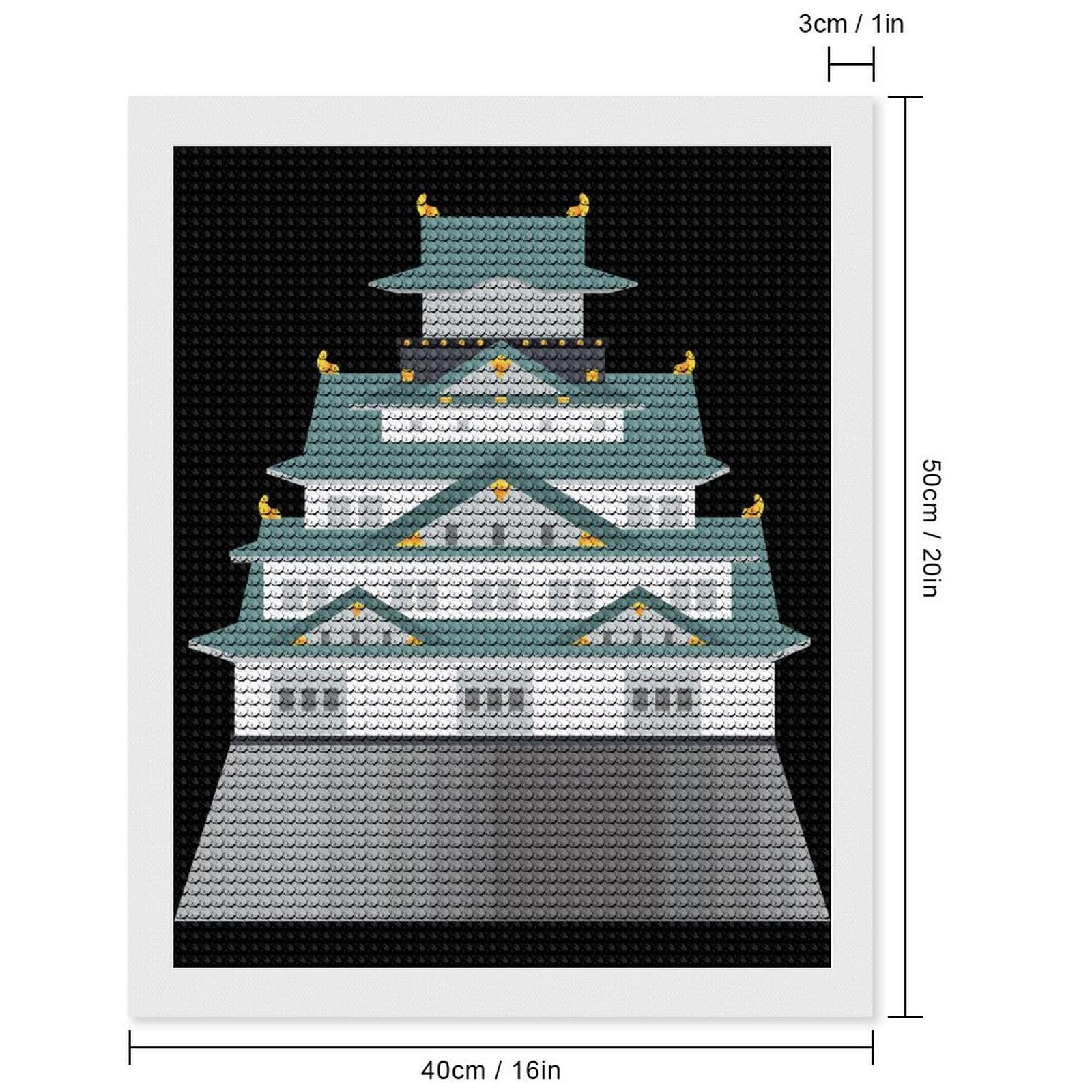 Amazon | 大阪城 ダイヤモンドアートダイヤモンドペインティング全面貼
