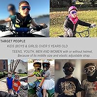 Vista 7 de Gafas de motocicleta, paquete de 2 unidades, para motocross, ATV, motocross, senderismo, protección con 2 unidades de máscara bandana transpirable