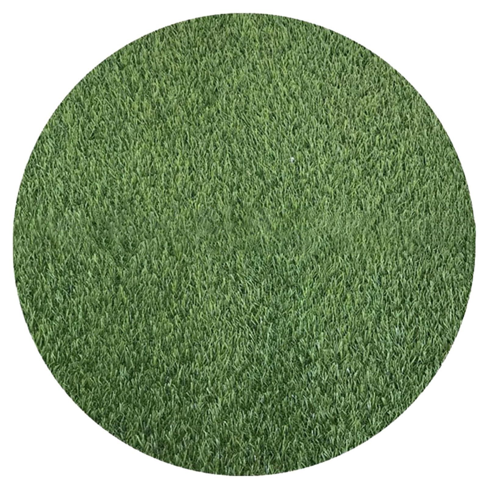 Toyvian Artificial Grass Mat 23.62 Inch Round Lightweight Synthetic Turf Pad Comfortable Fake Grass Carpet for Outdoor Patio Decoration