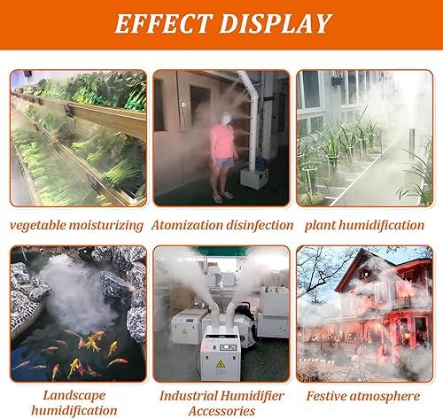 Miniatura 6 de Mist Maker - Nebulizador ultrasónico de 10 cabezales, nebulizadores con estanque flotante, nebulizador, decoración de terrario, acuario, hongos,