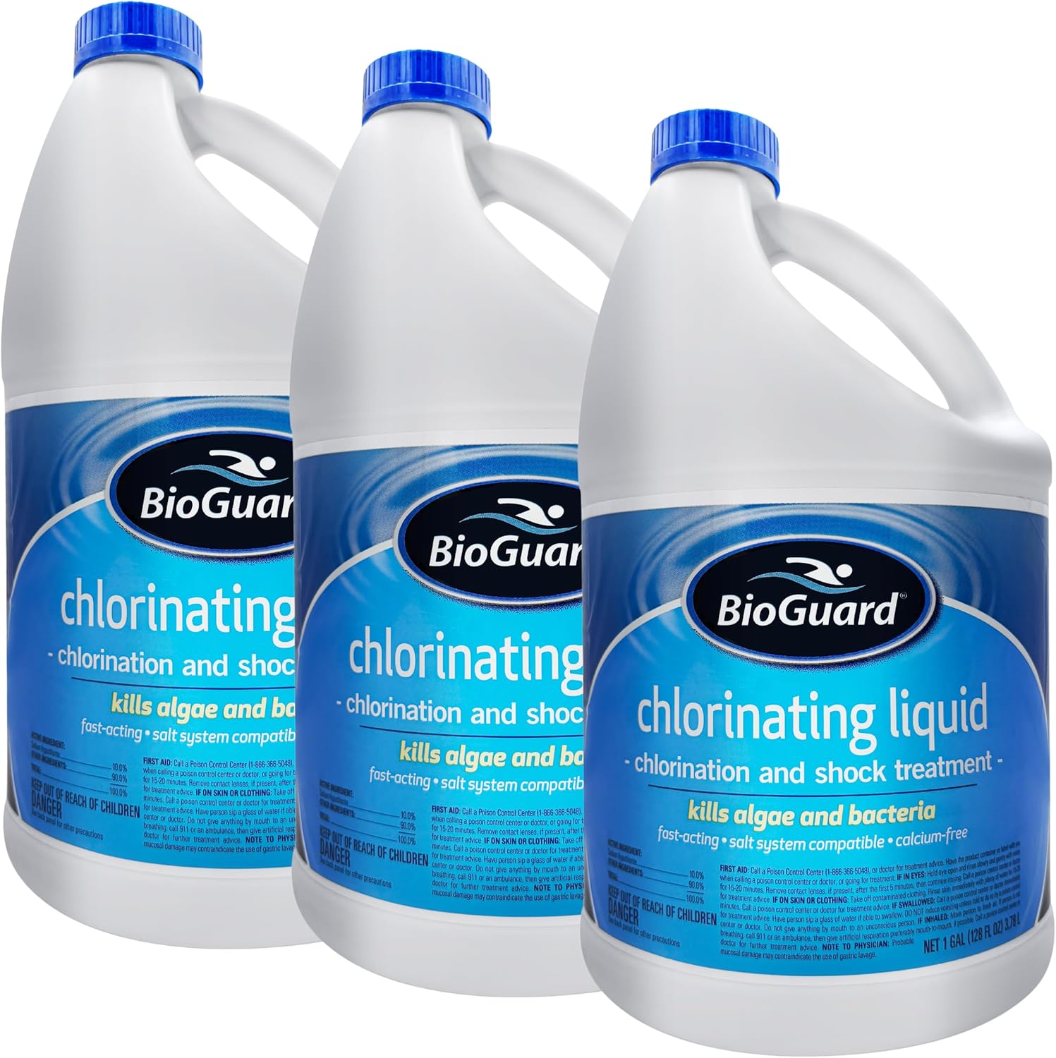 BioGuard Chlorinating Liquid (3-Pack) - Swimming Pool & Spa Liquid Shock Treatment - Raises Chlorine - 3 Gallons