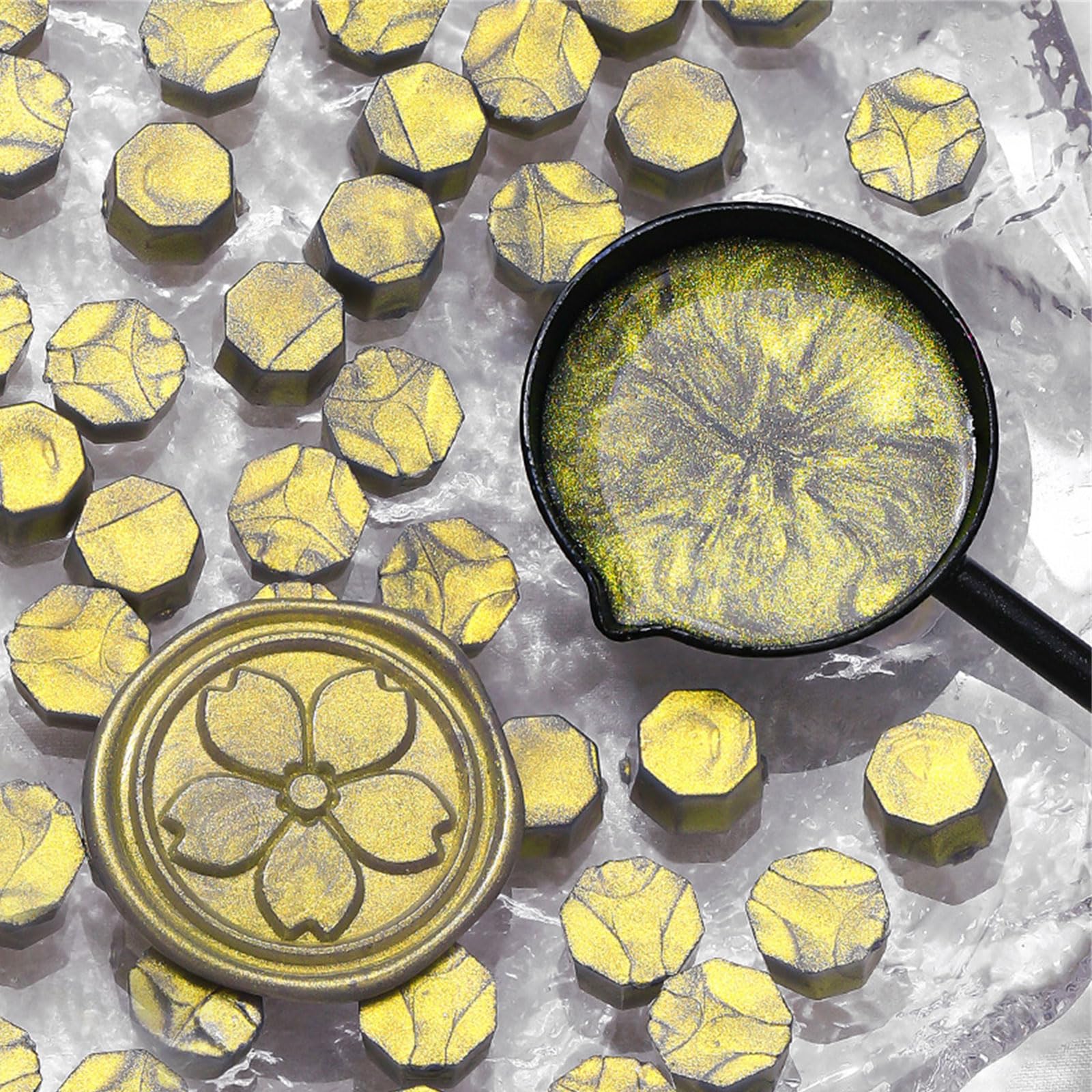 Buxuaaaa A Buxuaaa 100Pcs Glitter Wax Sealing Beads For Wax Seal Stamp, Seal Beads For Gift Wrap, Invitation Envelope Creative Hobbies