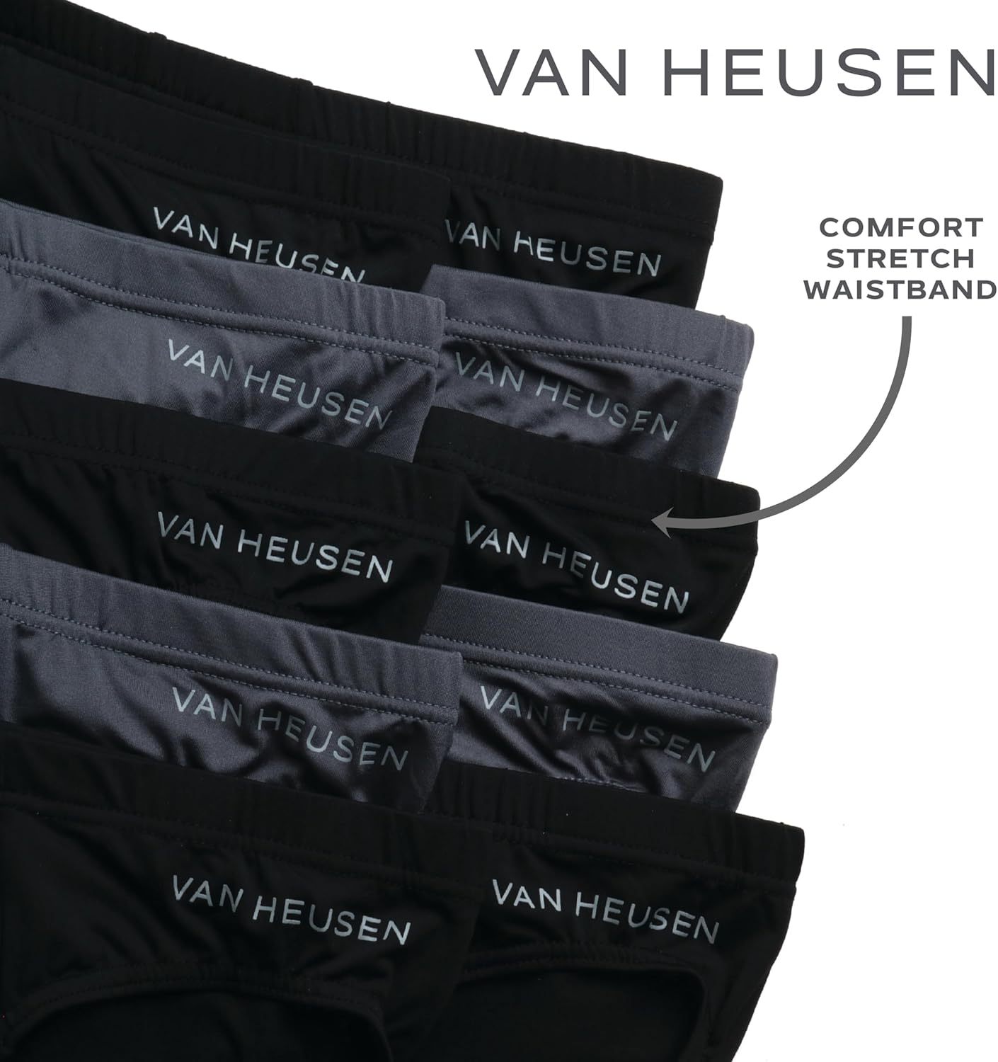 Van Heusen Mens Underwear Briefs - 10 Pack Quick Dry Low Rise Briefs No Fly Performance Underwear for Men Pack - Image 4