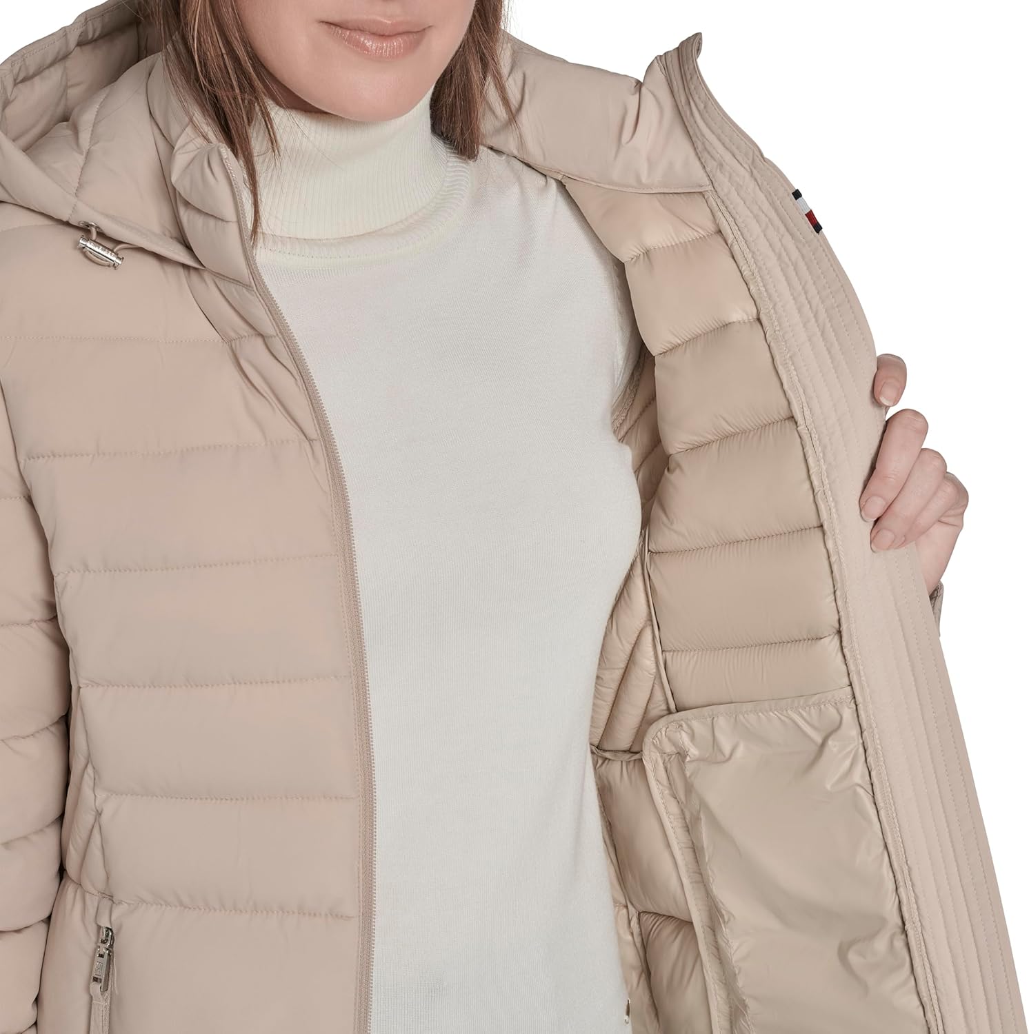 Tommy Hilfiger womens Every Day Hooded Lightweight Packable Coat - Image 6