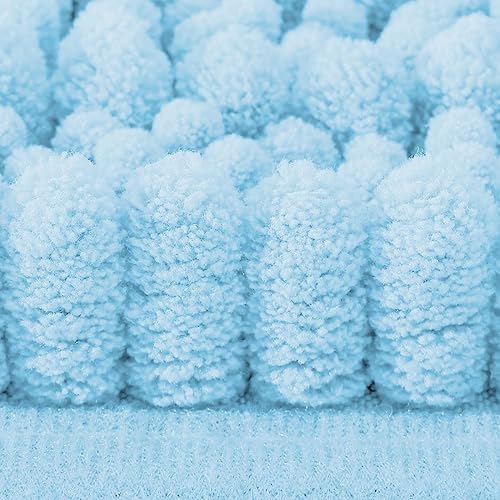 Miniatura 131 de Smiry Alfombras de Baño 24 x 16 pulgadas, Tapetes de Baño de Chenilla Extra Suaves y Absorbentes, Respaldo de Goma Antideslizante, Lavable a Azul