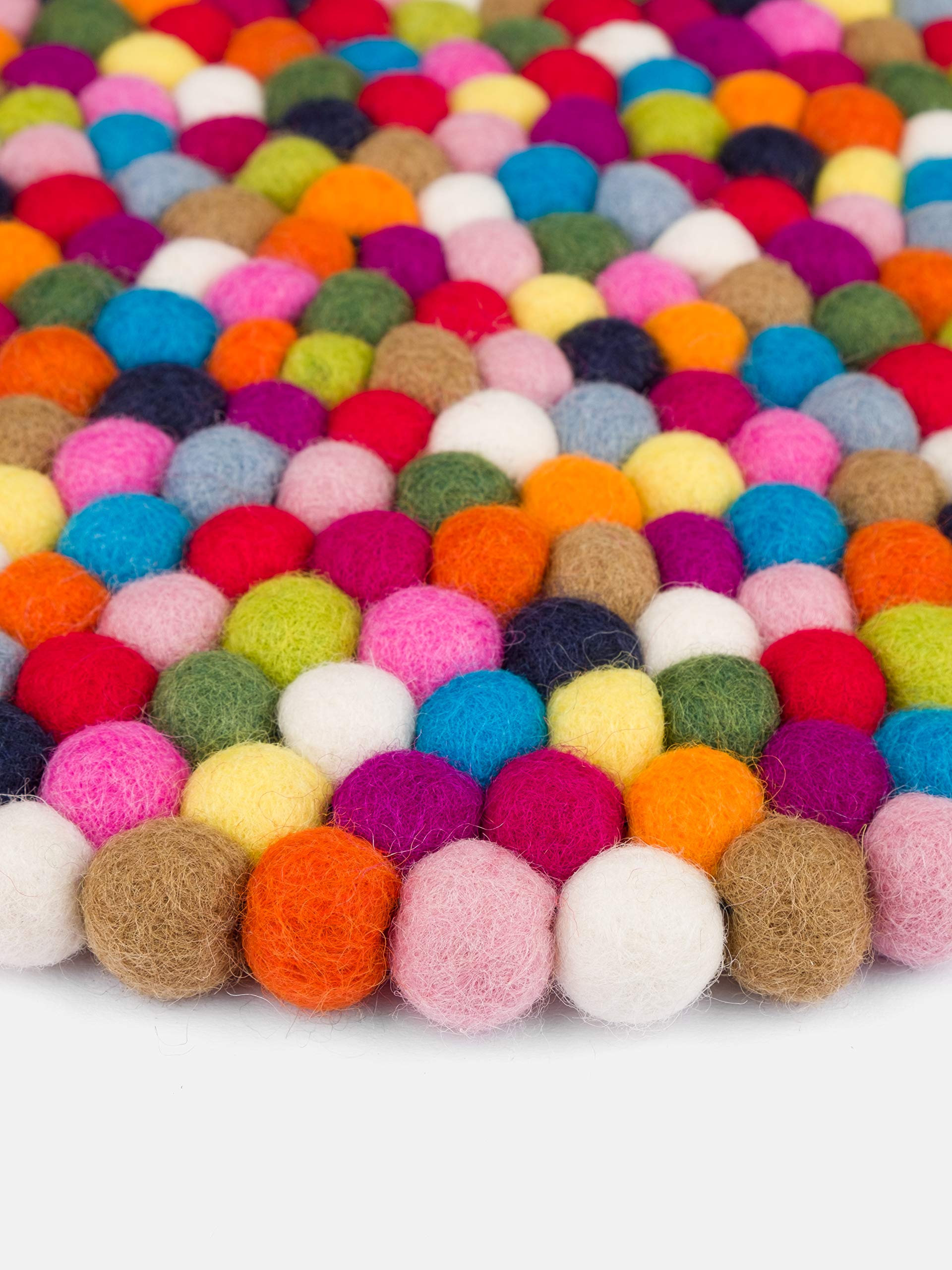 myfelt Filzkugel Sitzauflage/Stuhlauflage - Lotte - 36 cm, bunt