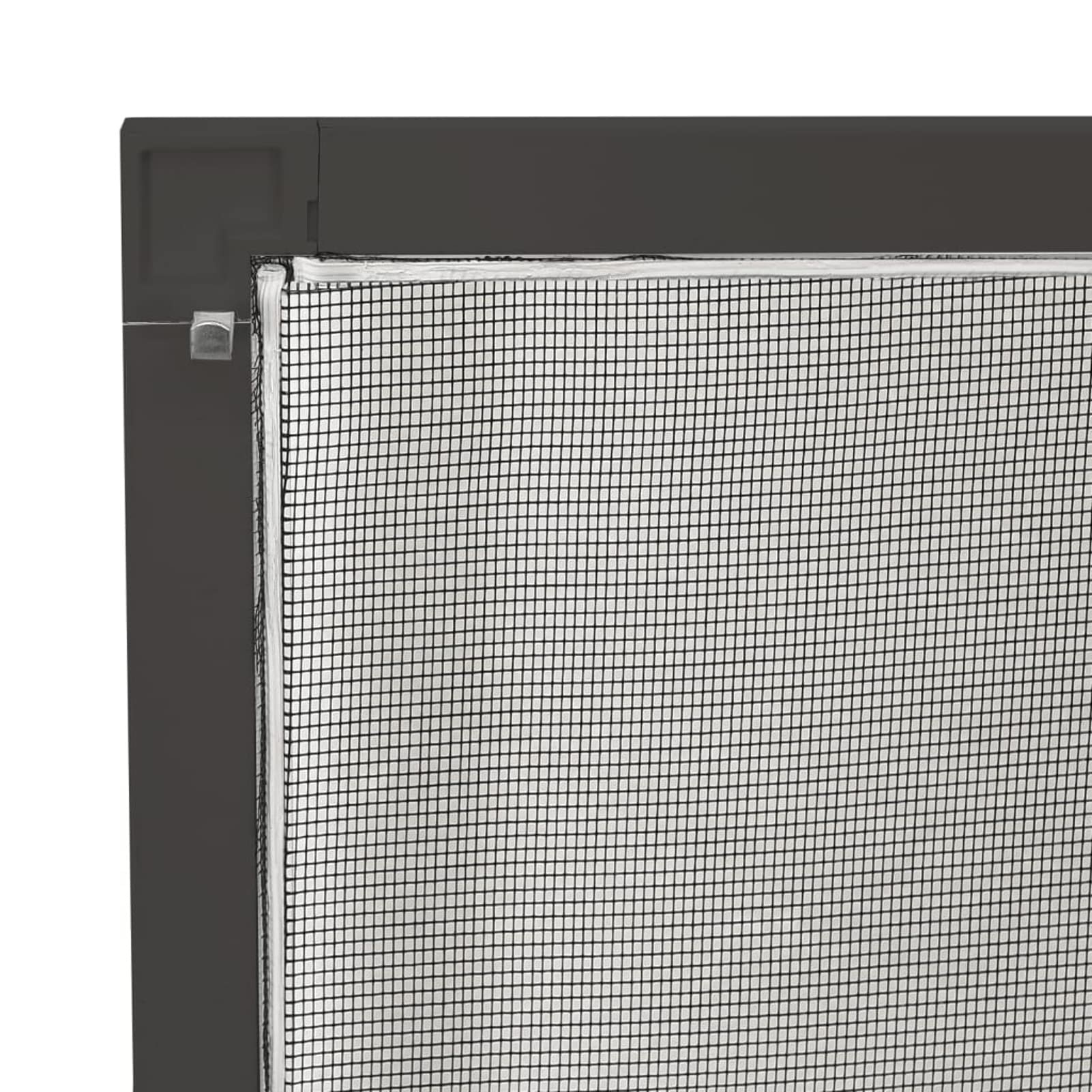 LAPOOH Insektenschutz für Fenster, Fliegengitter Fenster, Fliegenschutz Fenster, Pollenschutzgitter Fenster, Insektengitter Fenster, Fensternetz, Insektennetz, Anthrazit 90x120 cm