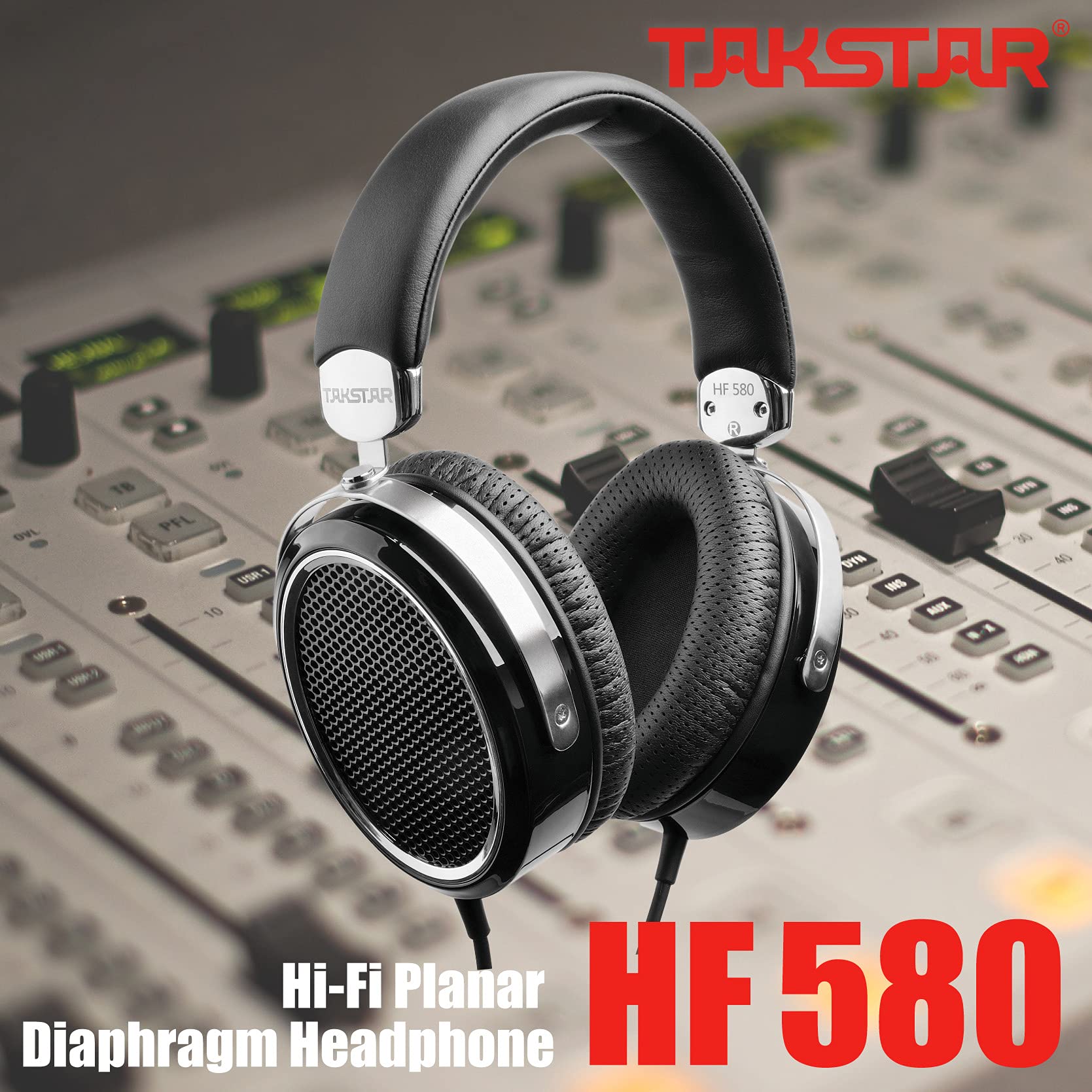 Amazon.co.jp: Takstar フラットダイアフラム ヘッドフォン HF580 日本