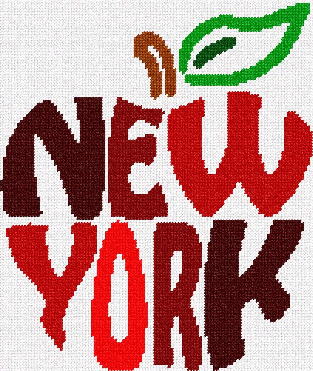 Pepita Needlepoint Canvas: New York Apple, 8" x 10"