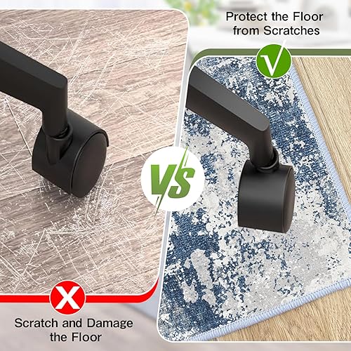 Miniatura 4 de WTHYGB Tapete para silla de oficina para suelo de madera dura, abstracto, lavable, tapete de escritorio para silla rodante, antideslizante,