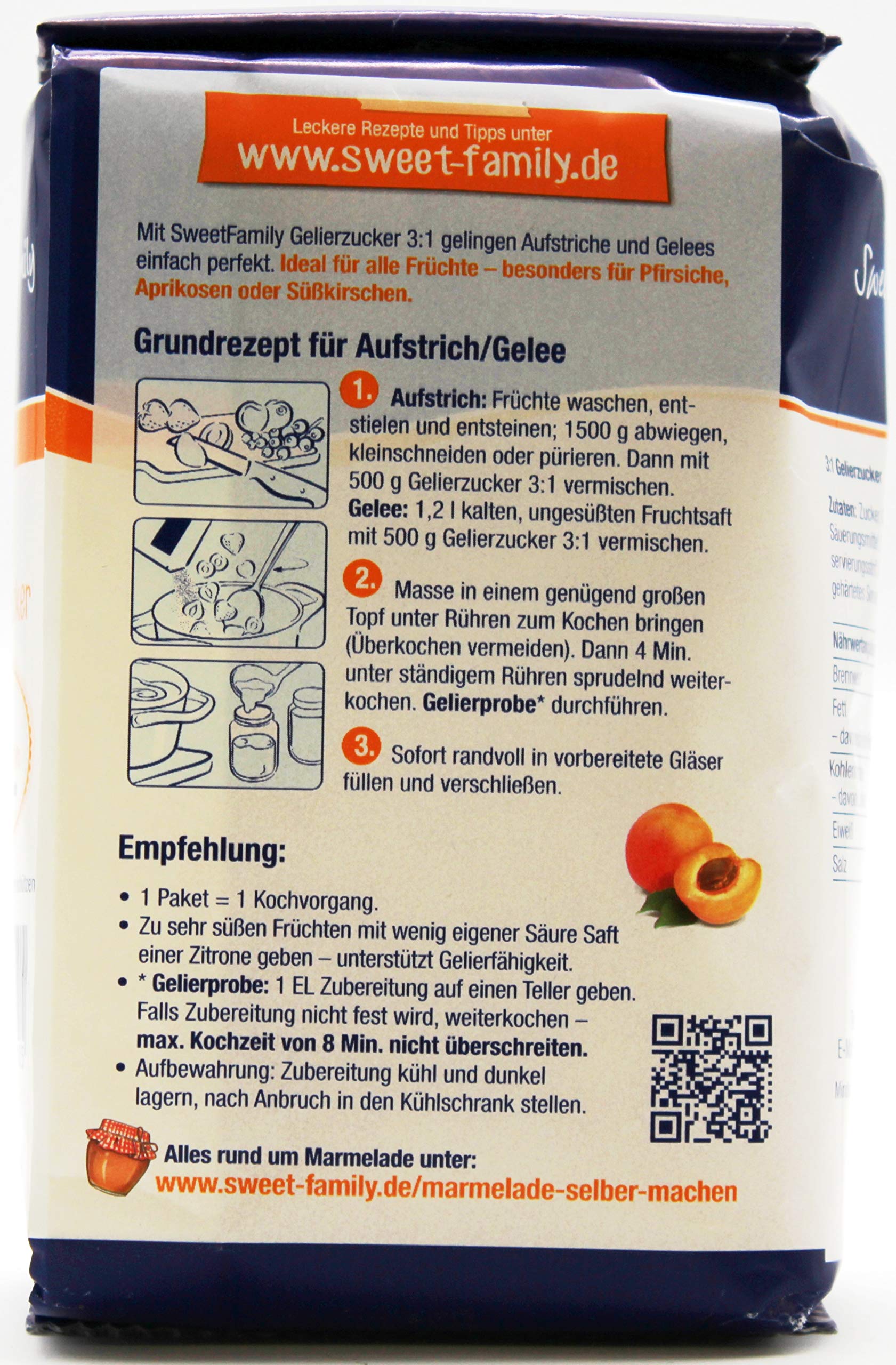 Nordzucker Sweet Family Gelierzucker 3:1, 14er Pack (14 x 500g)