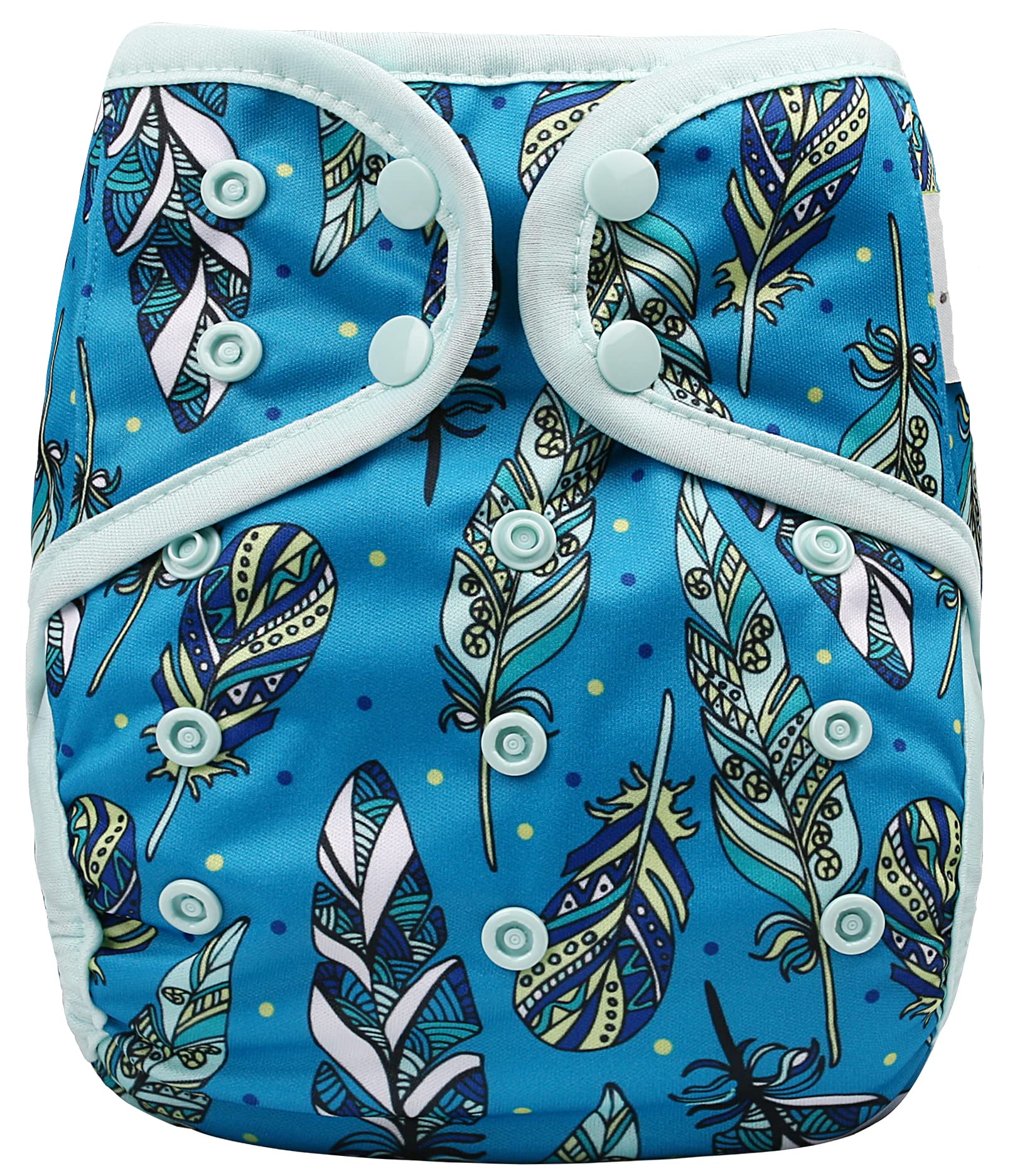 OsoCozy One Size Cloth Diaper Covers - Adjustable Snap Fit & Double Leg Gussets for Baby Boys & Girls from 8-35 Pounds. Use with Prefold, Flat or