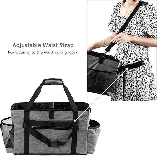 Miniatura 10 de Organizador de limpieza para proveedores de limpieza, con bolsillos para artículos esenciales de limpieza de la casa, organizador de limpieza, bolsa