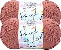 Vista 8 de Lion Brand Yarn 550-150 Hilo Pound of Love, Gris Oxford