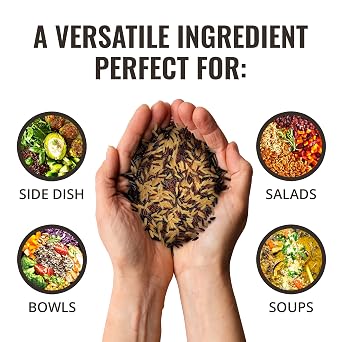 Floating Leaf Wild Rice Blend - Non-GMO & Gluten free Organic Rice| Jasmine Thai Rice Trio blended with Riceberry Rice, Brown Rice & Red Rice (Pack of 3) 14 oz each | Vegan & Kosher Wild Rice Blend