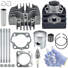 41mm 50cc Cylinder Head Piston Ring Gasket Top End Rebuild Kit Compatible with Suzuki LT50 JR50 LTA50 WZ50