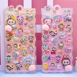 loong おしりぷにぷにシール かわいい ぷくぷく キャラクター 3D マシュマロ ふわふわ もちもち もっちりスクイーズ ステッカー シール帳 デコレーション 2セット008