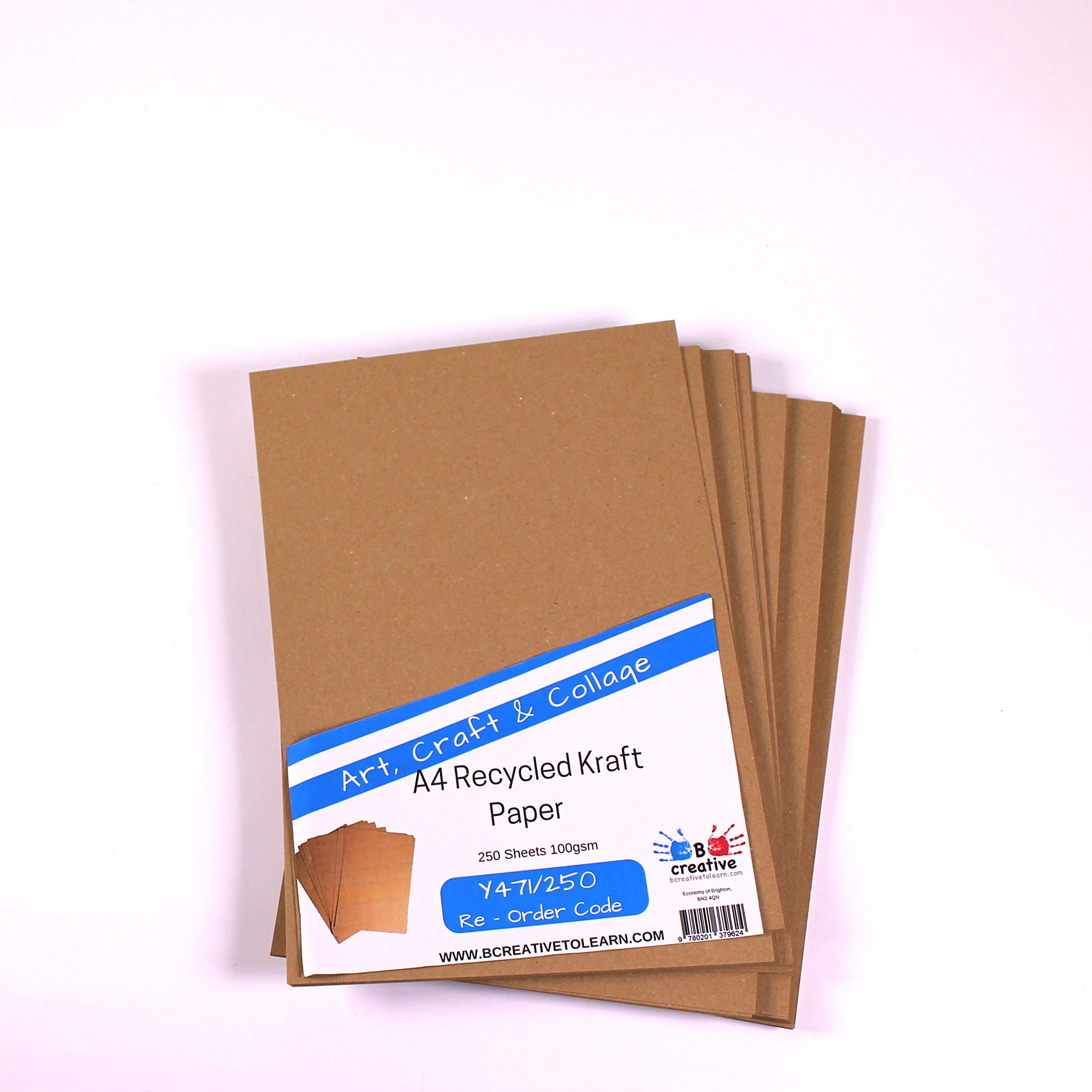 A4 Recycled Kraft Paper 100gsm 250 Sheets