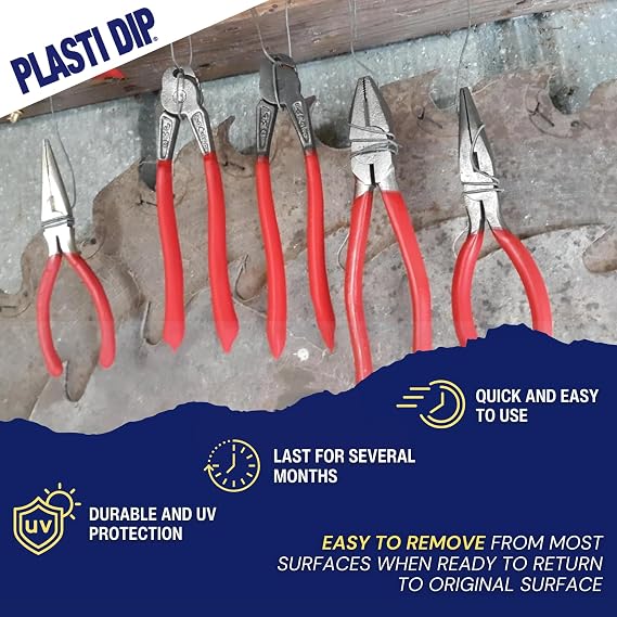 Plasti Dip Red Liquid Rubber Dip Can (14.5 Oz) for Automotive Enthusiasts Peelable, Durable Tool Dip & Rubber Dip Coating Tool Handle Dip Coating for Automotive, Tools & DIY Projects (1 pack)