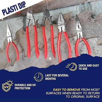 Plasti Dip Red Liquid Rubber Dip Can (14.5 Oz) for Automotive Enthusiasts Peelable, Durable Tool Dip & Rubber Dip Coating Tool Handle Dip Coating for Automotive, Tools & DIY Projects (1 pack)