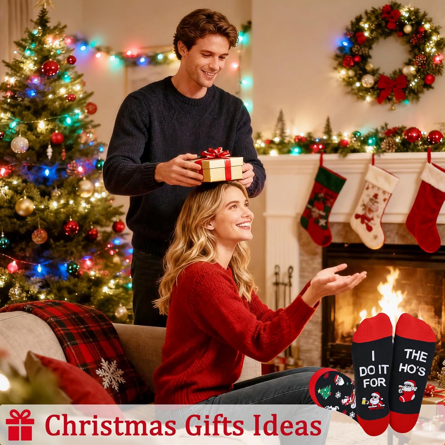 Funny Christmas Socks for Men Women Teens - Novelty Fun Funky Cool Secret Santa Christmas Gifts Stocking Stuffers - Image 7