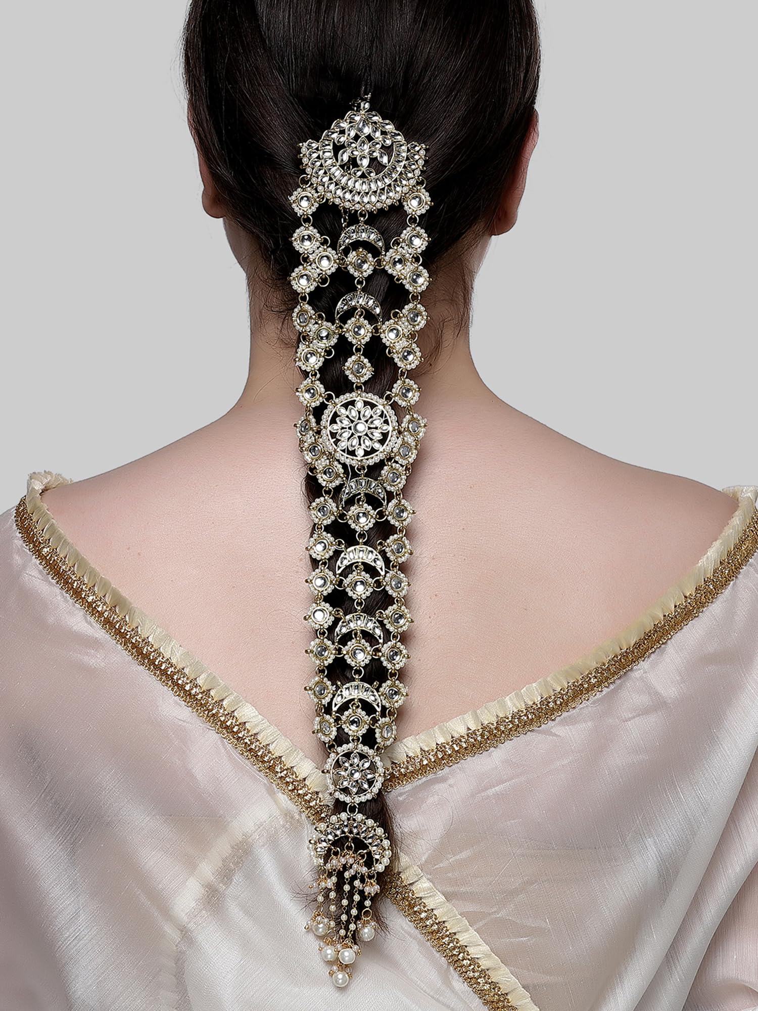 See full amazon price history chart for Karatcart Gold Plated Kundan Bridal Wedding Hair Braid Choti Karatcart Gold Plated Kundan Bridal Wedding Hair Braid Choti (B0CG1LS2VB) Amazon Price History, Amazon Price Tracker