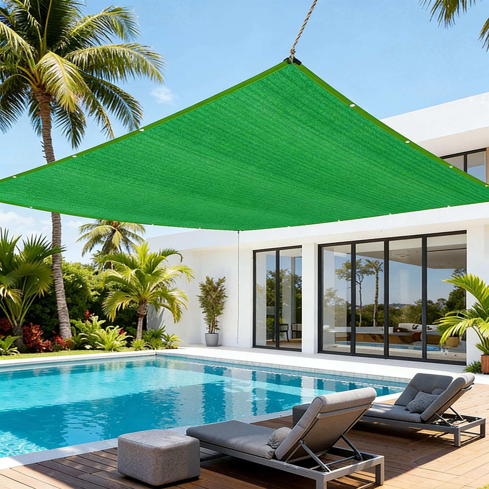 Tela Sombra,2.2x5.2 m,Malla Sombreo Exterior,Sombra Jardin,Toldo Rafia 90% Resistente a los Rayos UV,para pérgolas,Balcones,Plantas,invernaderos,Coches,gallineros, Exteriores,graneros y casetas para