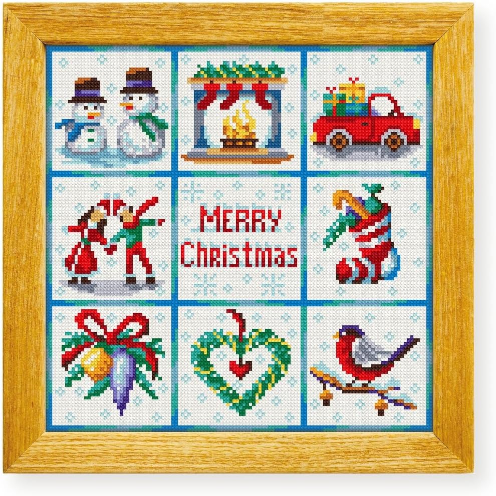Awesome Pattern Studio Merry Christmas Winter Sampler DS1431, Diamond Painting Kit, Diamond Art Kits for Adults, Full Drill 5D Diamond Dots Kits. All Items Included.