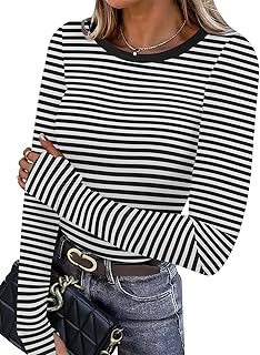 Long Sleeve Thermal Shirt for Women Fleece Slim Fit Tops Crewneck Basic T-Shirts with Thumb Holes Fall Fashion 2025