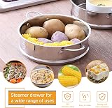 Steamer Basket for Vegetables, Stainless Steel Steamer Basket, Insert for Steaming, 20 cm Inner Diameter, Food Grade 304 Stainless Steel, Durable, Healthier, Faster Cooked - 6