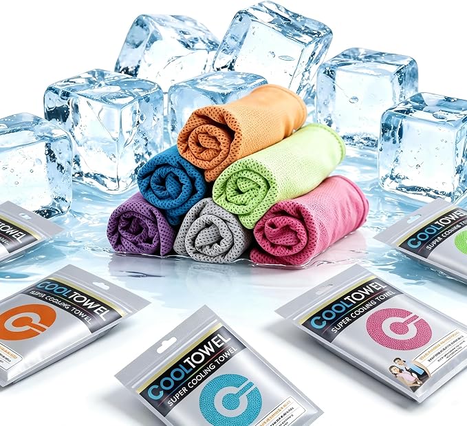 Generisch Cooling Towels: 6-Pack Microfiber Sports Towels for Active Cooling