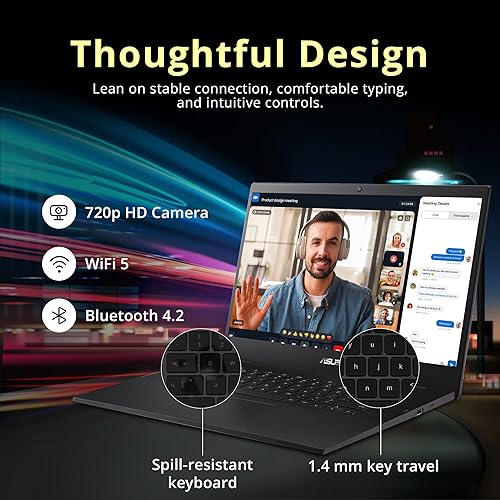 Vista 33 de Asus C523NA Chromebook 15.6'' HD portátil, procesador Intel Celeron N3350, 4 GB de RAM, memoria flash eMMC de 64 GB, gráficos Intel HD, cámara web