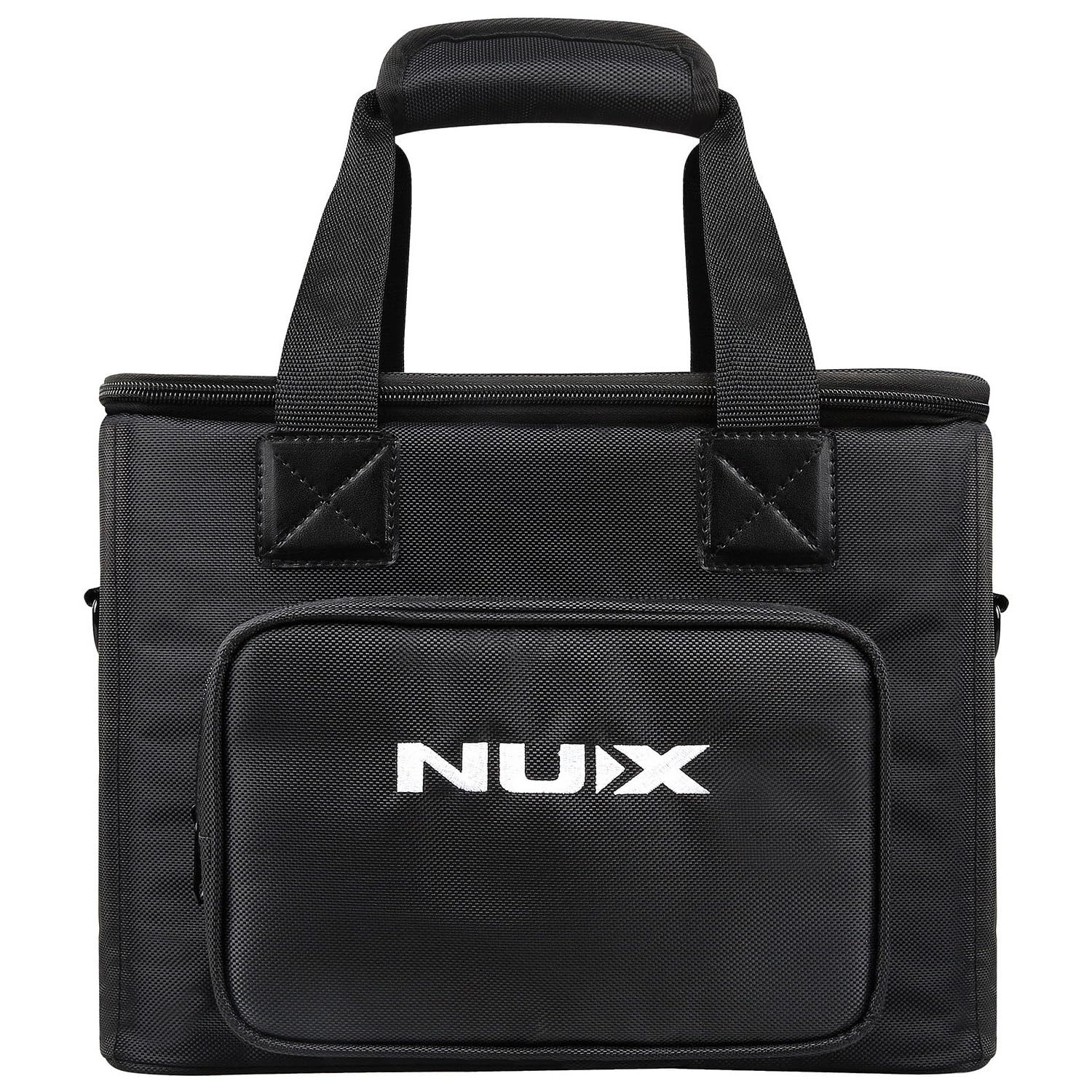 Nu-X Sac de Transport AC-25 | Étui de Transport rembourré pour amplificateur Acoustique avec bandoulière, Double poignée, Poche Avant zippée, Sac de Transport de Protection léger pour Le Transport et