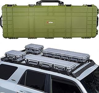 Eylar Overland Rugged Low Profile Storage Rack Hard-Shell Cargo Case Green (44 Inch)