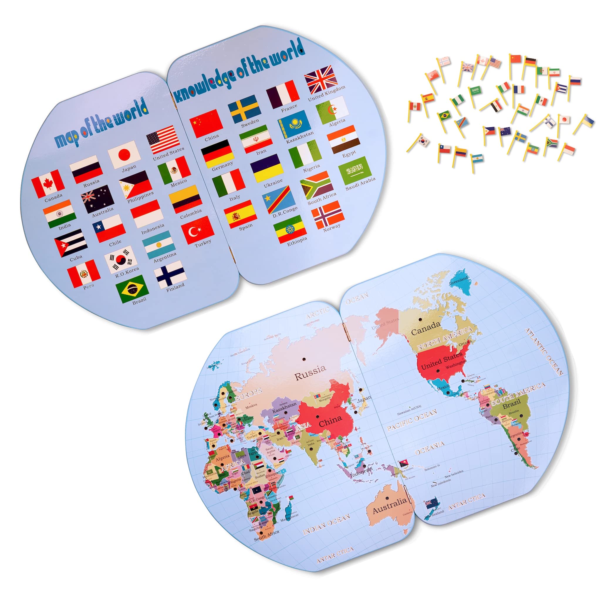 Buy KAPV SINCE DAY ONE Fun Countries & s Game for Kids Wooden Foldable