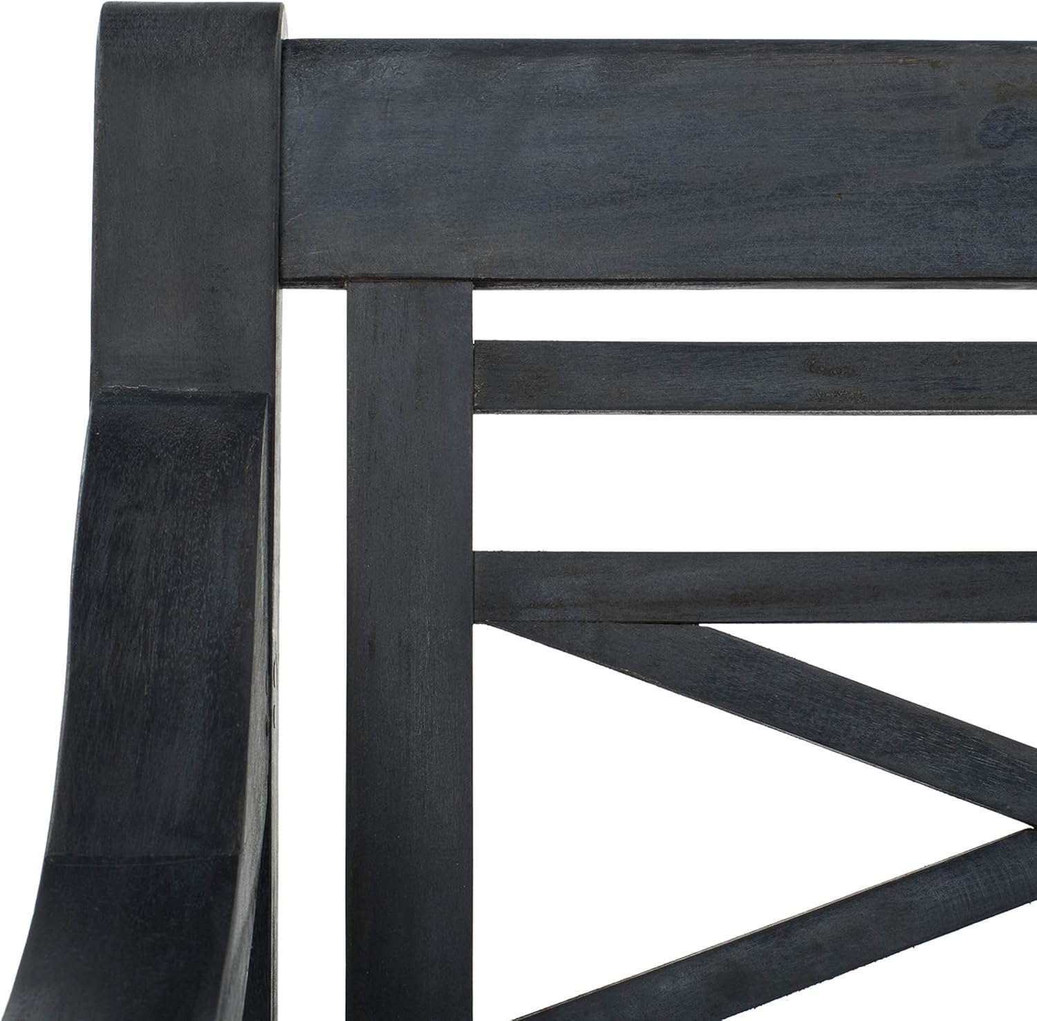 Safavieh PAT6704K Outdoor Collection Karoo Dark Slate Grey Bench