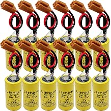 12Pcs/Set BR-2/3A, BR2/3A, BR23A, BR17335, BR-2/3AE2SP, A98L-0031-0006 3V 1200mAh Non-Rechargeable CNC - PLC Logic Control Battery for Instruments, Water Meter, Gas Meter, CNC, PLC Machines