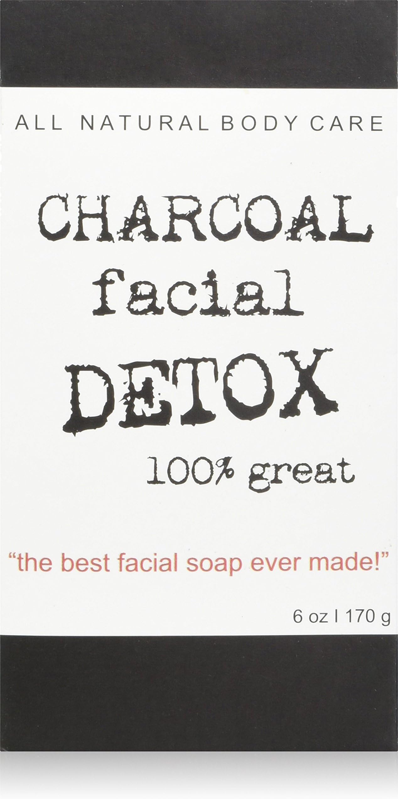 Destiny Boutique Charcoal Facial Soap DETOX,6 Ounce (Pack of 2)