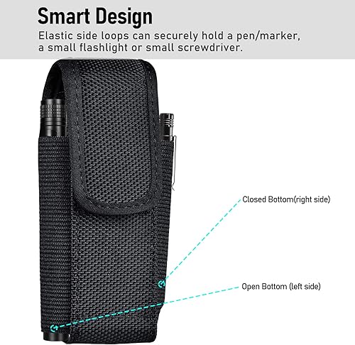 Miniatura 6 de Funda compatible con Leatherman Wave Plus Wingman Surge Rebar Multi Tool Holster Nylon Cinturón Clip Bolsa