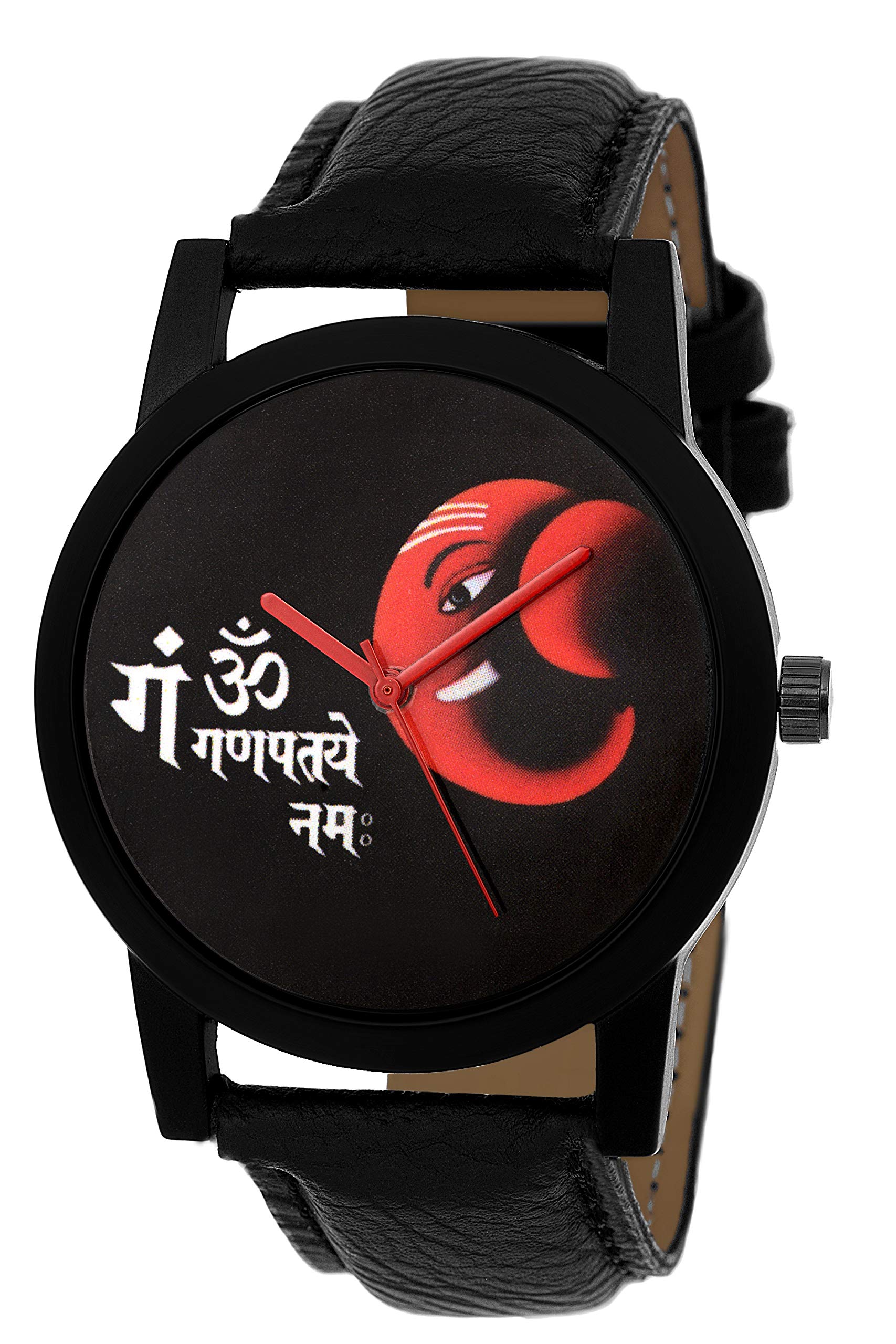 HORCHIS Casual Analog Black & Red Dial Mens Leather Watch-HORC_ENT_11285 (B08BG26LK8) Amazon Price History, Amazon Price Tracker