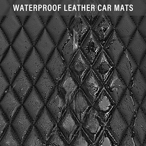 Miniatura 6 de CAR PASS Alfombrillas de cuero brillantes para automóvil, con diamantes brillantes, con diamantes de imitación y purpurina brillante,