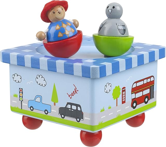 Paddington Bear Toy - Paddington Wooden Music Box, Musical Toys, Toddler and Perfect Baby Gifts for Nursery - Early Development & Activity Toys - Official Licensed Paddington Gifts by Orange Tree Toys