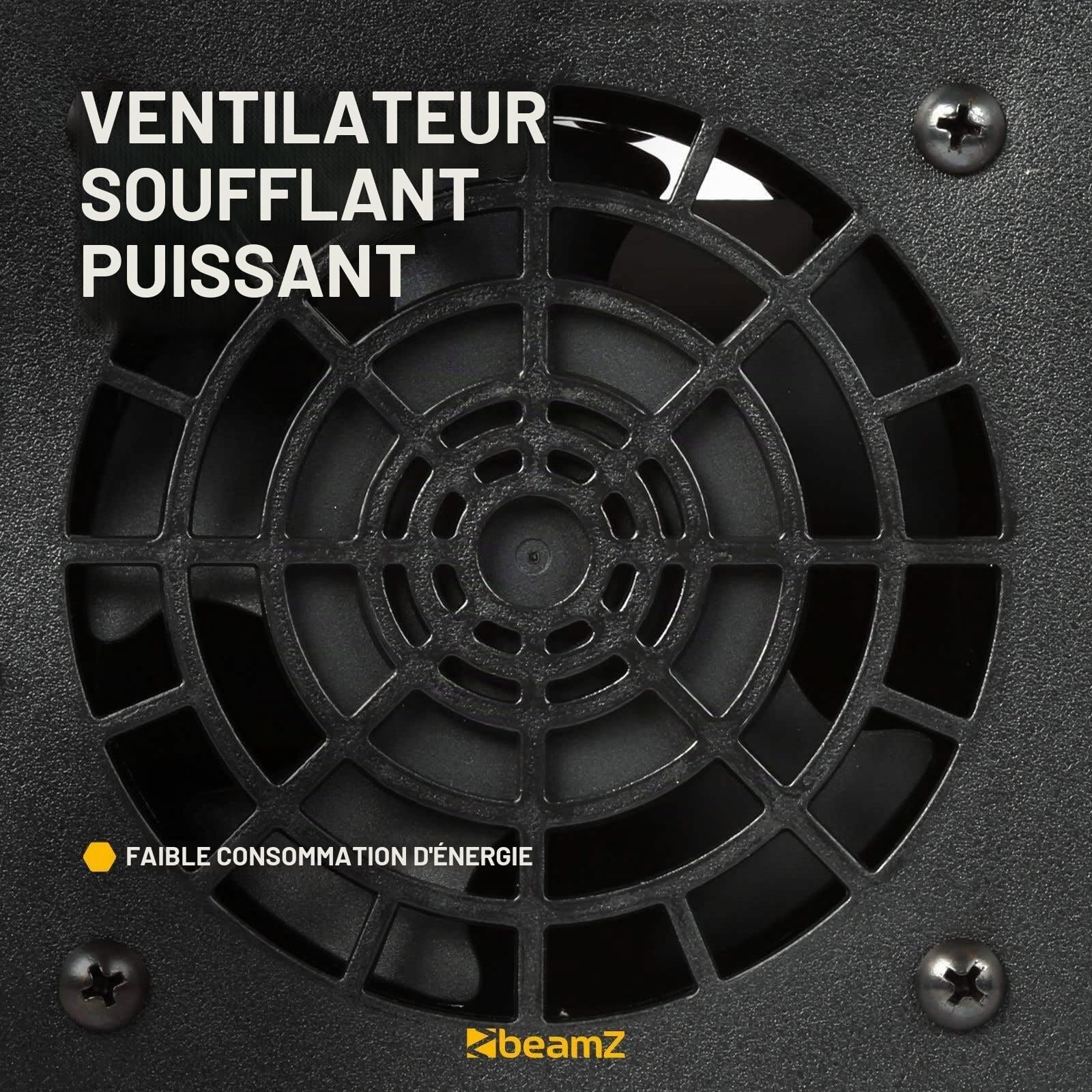 Beamz B500 Machine à Bulles Enfant/Mariage, Grande Roue 20 Rotations par Minute, Ventilateur Puissant, Consommation 40 Watts, Étrier de Fixation, Idéal en Intérieur comme en Extérieur