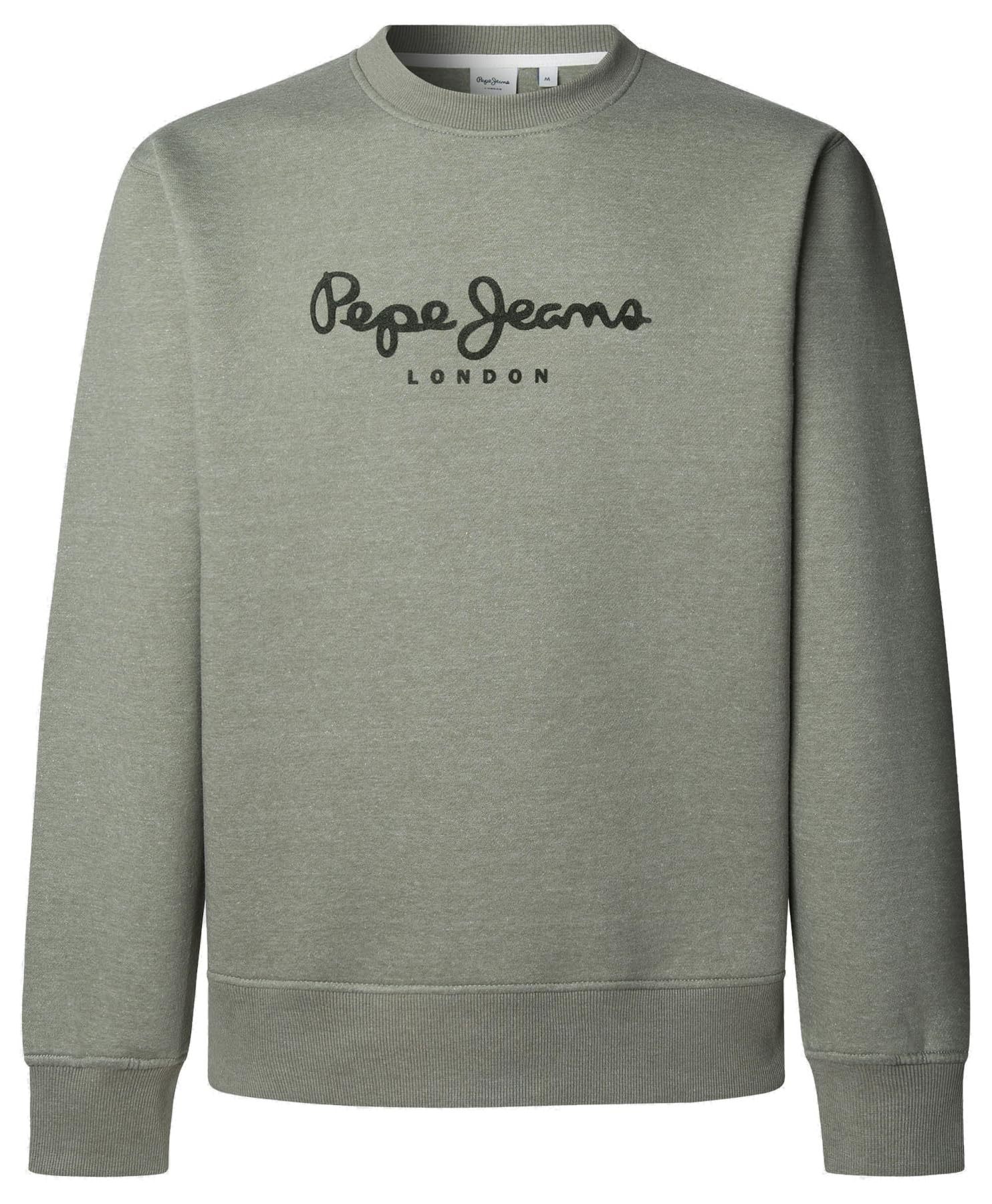 Pepe Jeans Men's Macbeth Melange Crew Sweatshirt, Green (Military Green), S