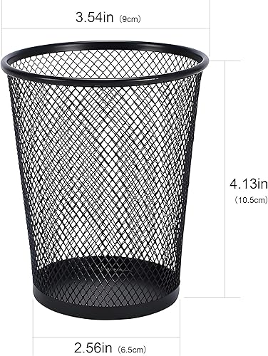 Miniatura 3 de AIMI Estuche para lápices, 5 unidades, contenedor de gran capacidad, de malla metálica, para oficina, escuela, hogar, escritorio, organizador de